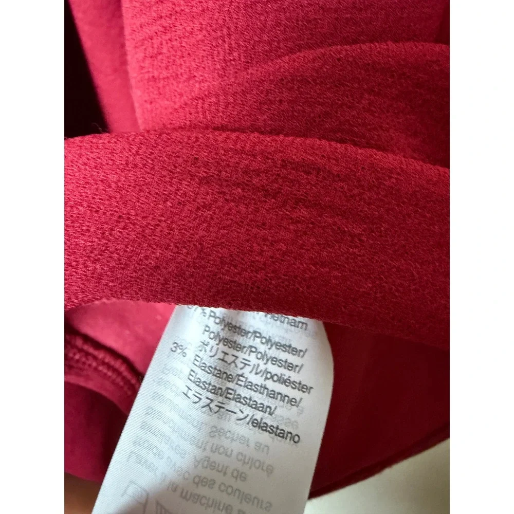 Madewell Texture & Thread Wrap Top Berry‎ Red Long Sleeve Side Tie Blouse Small